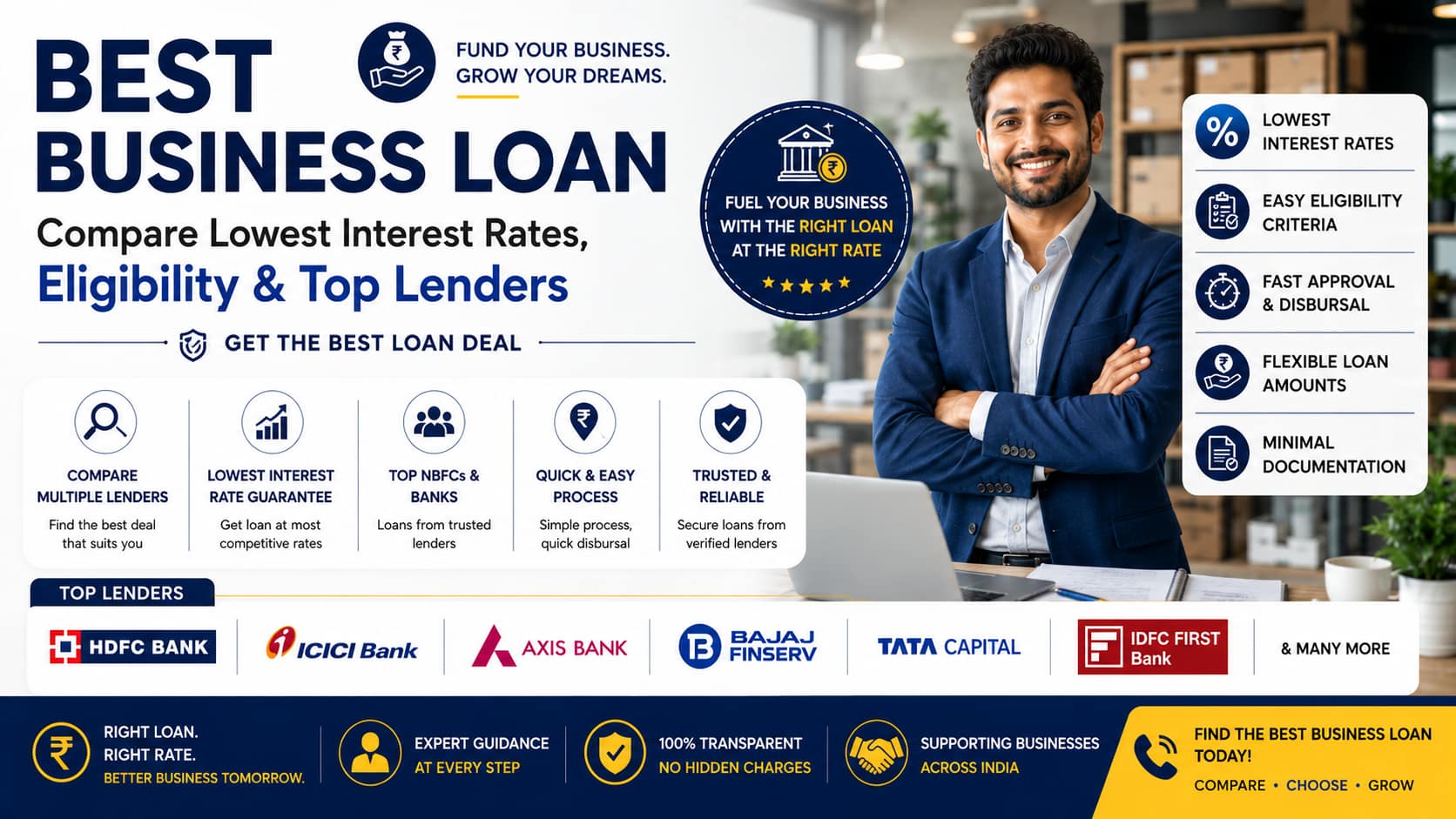 Best Business Loan Near Me – Compare Lowest Interest Rates & Top Lenders