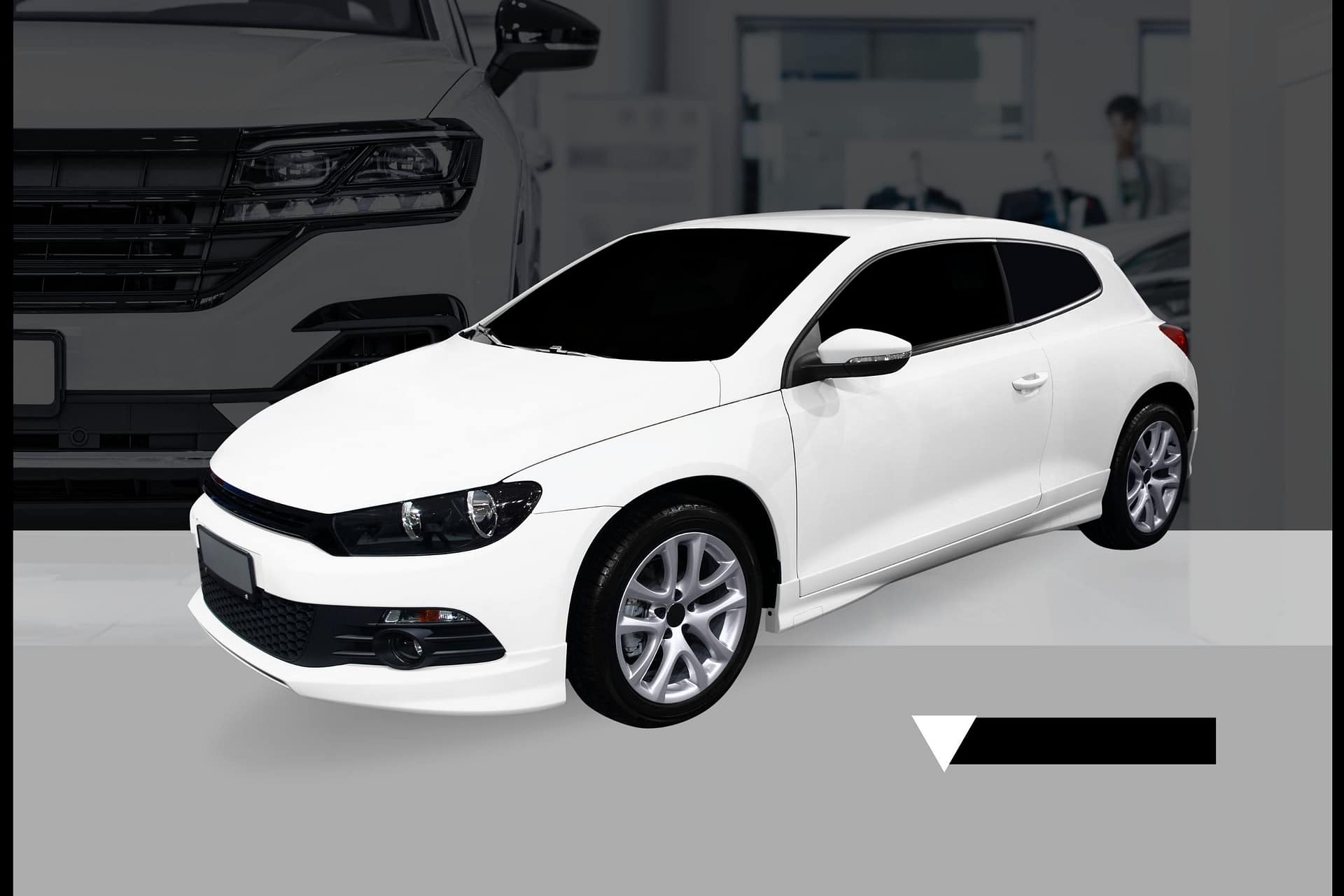 white coloured car